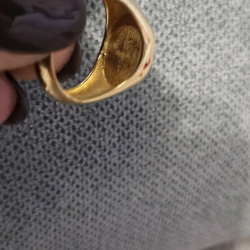 Anna Maria Mazaraki long necklace 61 cm rose gold + Anna Maria Mazaraki ring with initial A