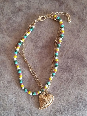 Bracelet with beads and chains