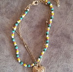 Bracelet with beads and chains