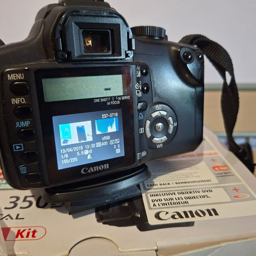 Canon EOS 350D Kit with 2 Lenses and Professional B+W IR Filter like new