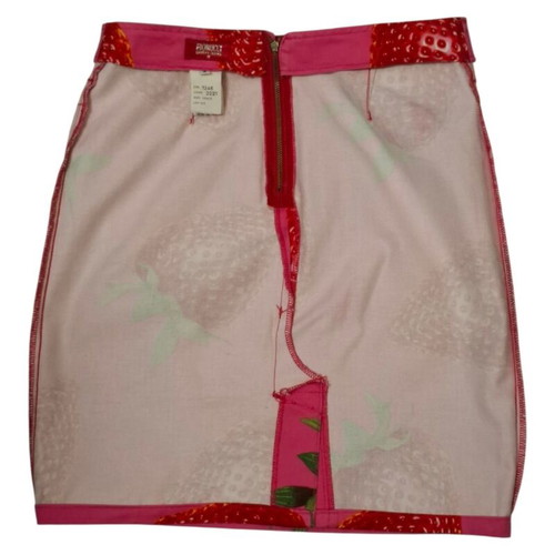 Fiorucci Grace vintage skirt used with strawberry print, made in Italy