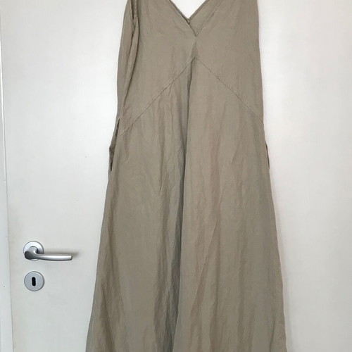 Massimo Dutti maxi dress 100% linen like new, XS/S, beige