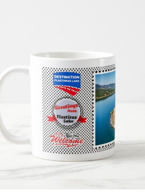 Κούπα Λίμνη Πλαστήρα 11ΟΖ καινούργια, πορσελάνη 330 ml