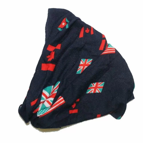 Neck scarf bandana blue with patterns new
