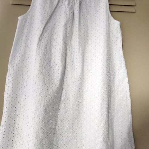 White Broderie Sleeveless Dress H&M Conscious Collection size M like new