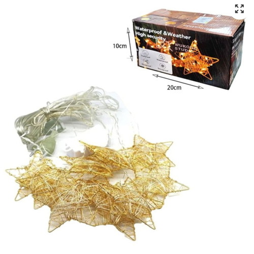 LED Christmas lights star warm light 3M new