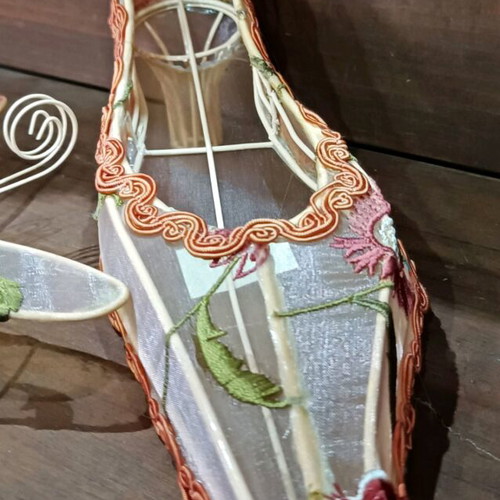 Decorative embroidery set new, butterfly and shoe