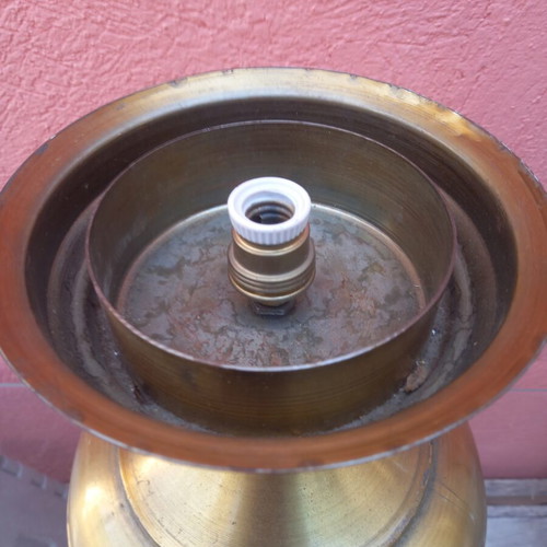 Table lamp metal with new E14 socket used