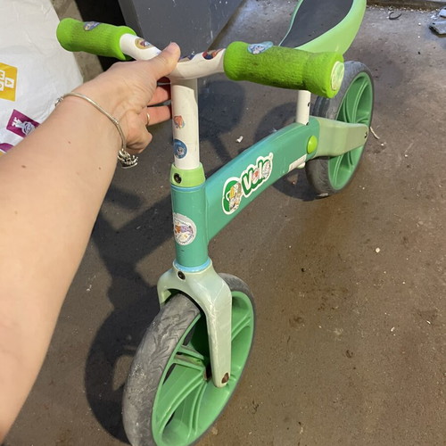 Velo balance bike used, green