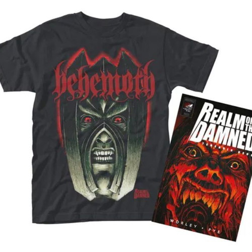 Realm of the Damned T-Shirt L and Book Behemoth Brand New