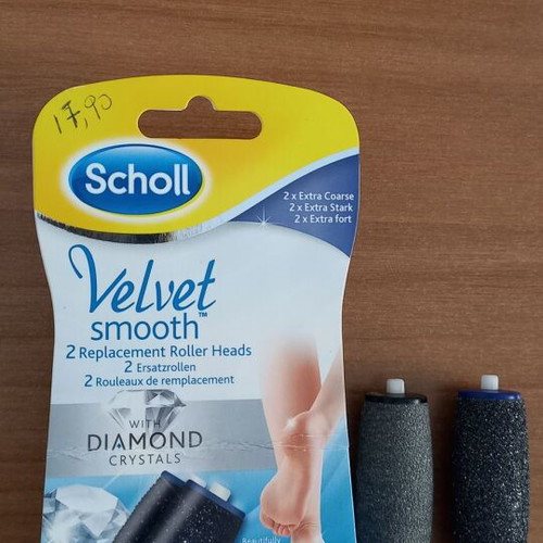 Scholl electric foot file Velvet Soft like new with 2 extra coarse roll-on refills