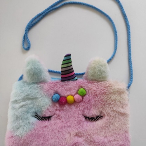 Unicorn kids bag new, pink, 21x17 cm