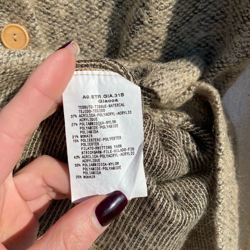 Max & Co knitted cardigan used, size S, beige gold
