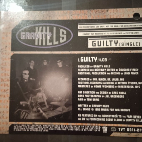 Gravity Kills Guilty single used