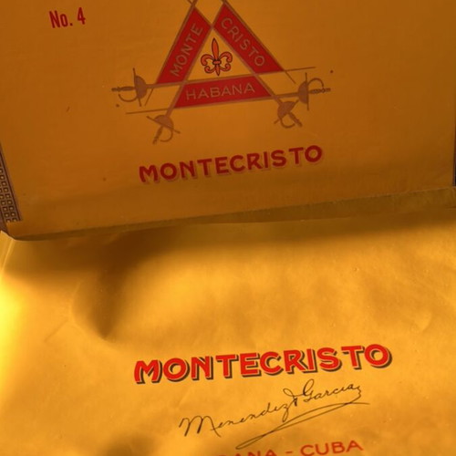 Vintage Montecristo No. 4 Wooden Cigar Box 2015, used, empty