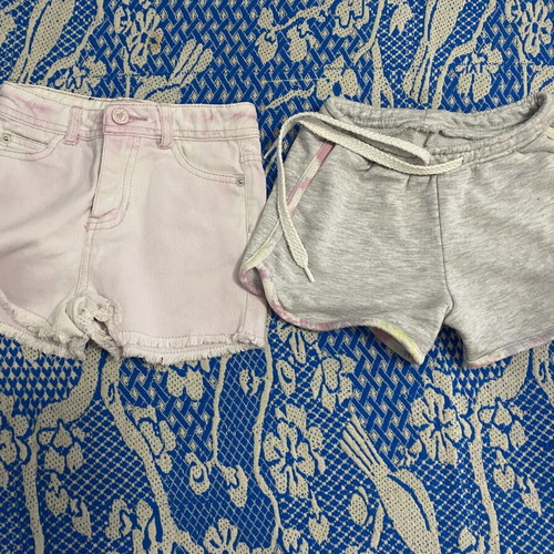 Miss Evita shorts set of 2 with pink gift, like new, age 4