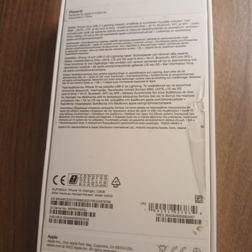 Iphone 13 box used, very good condition