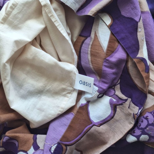 Oasis Floral Cotton Mini Dress Y2K Medium, like new
