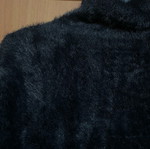Fuzzy black pullover new, One Size