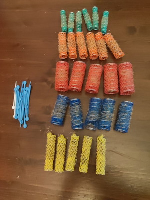 Hair rollers various sizes like new for hairdressing doll