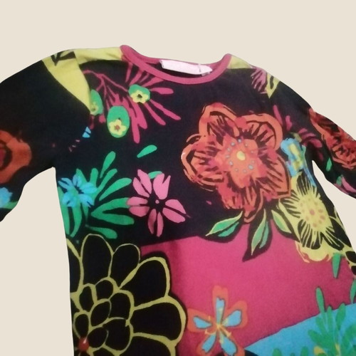 Boho style colorful long sleeve blouse for girls 4-5 years