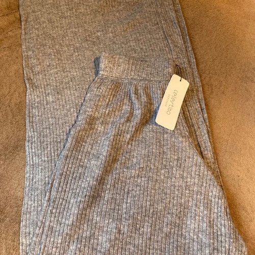 Celestino ribbed pants new, grey, high waist, sizes S-M