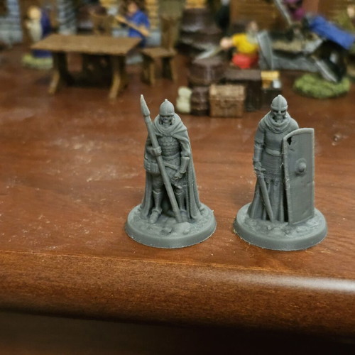 Set of 5 Skeleton Miniatures for DnD and Board Games