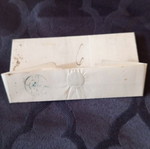 French letter of correspondence 1838 used with two stamps and extra orange mark