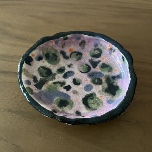 Handmade ceramic plate like new, dishwasher safe, decorative