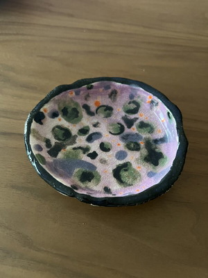 Handmade ceramic plate like new, dishwasher safe, decorative