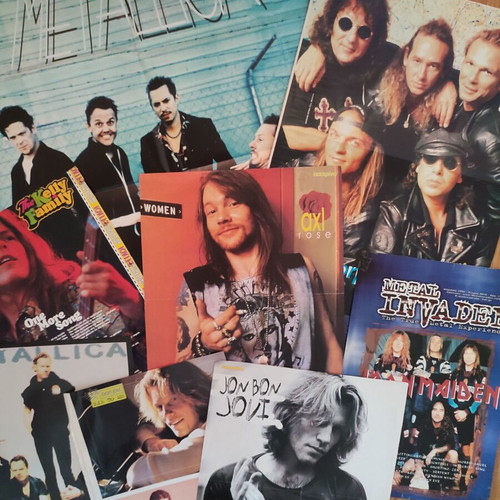 Rock band posters '90s like new, pack