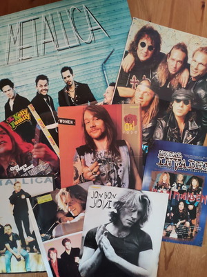 Rock band posters '90s like new, pack
