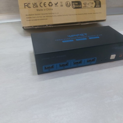 VPFET VP-SW220 Dual Monitor HDMI KVM Switch 2x2 4K@60Hz USB 3.0