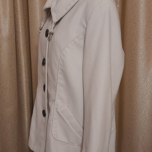 Été White Corduroy Half Coat like new, size XL
