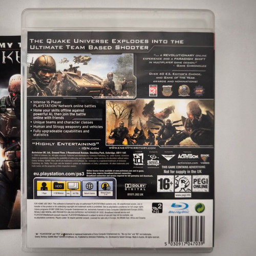 Quake Wars Enemy Territory PS3 game