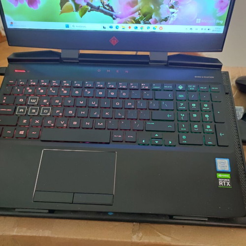 HP Omen 15 used laptop, Intel Core i5, 16GB RAM, 500GB SSD, RTX 2060, RGB keyboard