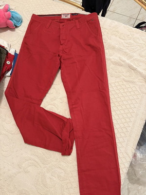 Berto Lucci men's pants red, like new, size S
