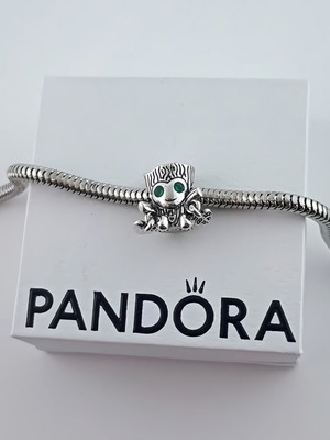 Pandora Forest Monster Charm new, silver and green magical creature