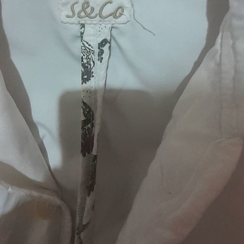 Ajura S&Co white jacket with embroidery used, size L