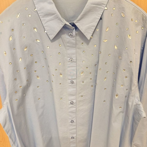 Zara blue shirt with stones used, size M