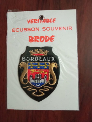 Felt souvenir patch with gold thread, new