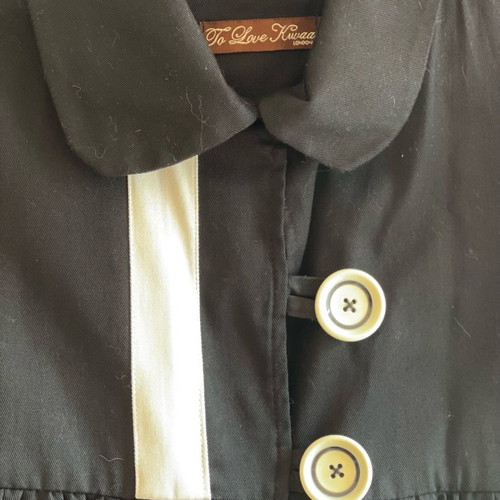 Vintage black and white jacket used, size S/M