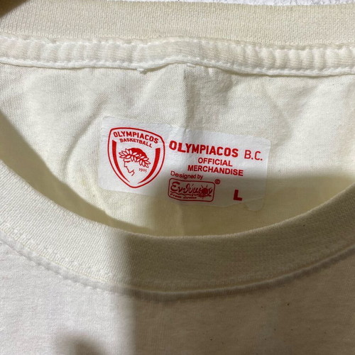 Olympiacos basketball cotton jersey used, size L