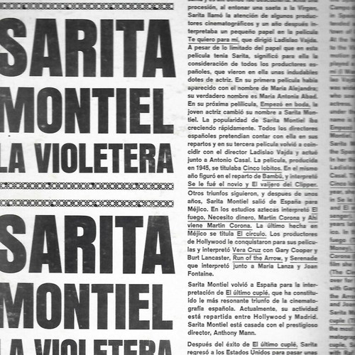 Sarita Montiel La Violetera collectible record used 1963