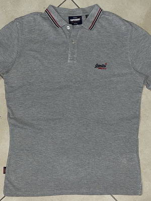 Superdry Premium Polo Shirt Co. grey melange, size M, like new