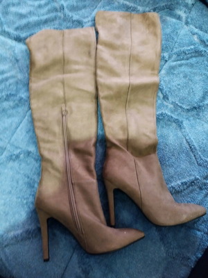 Seven over the knee boots beige brown new, size 38