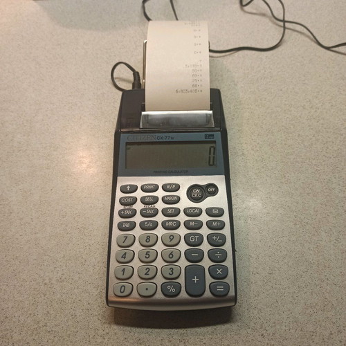 Citizen CX-77 IV printing calculator used