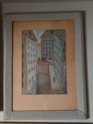 Painting Pavlos Moschidis 1957 new, 53x4 cm