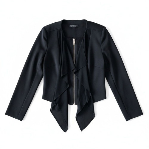 Rinascimento Black Waterfall Blazer, Size S