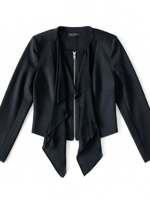 Rinascimento Black Waterfall Blazer, Size S